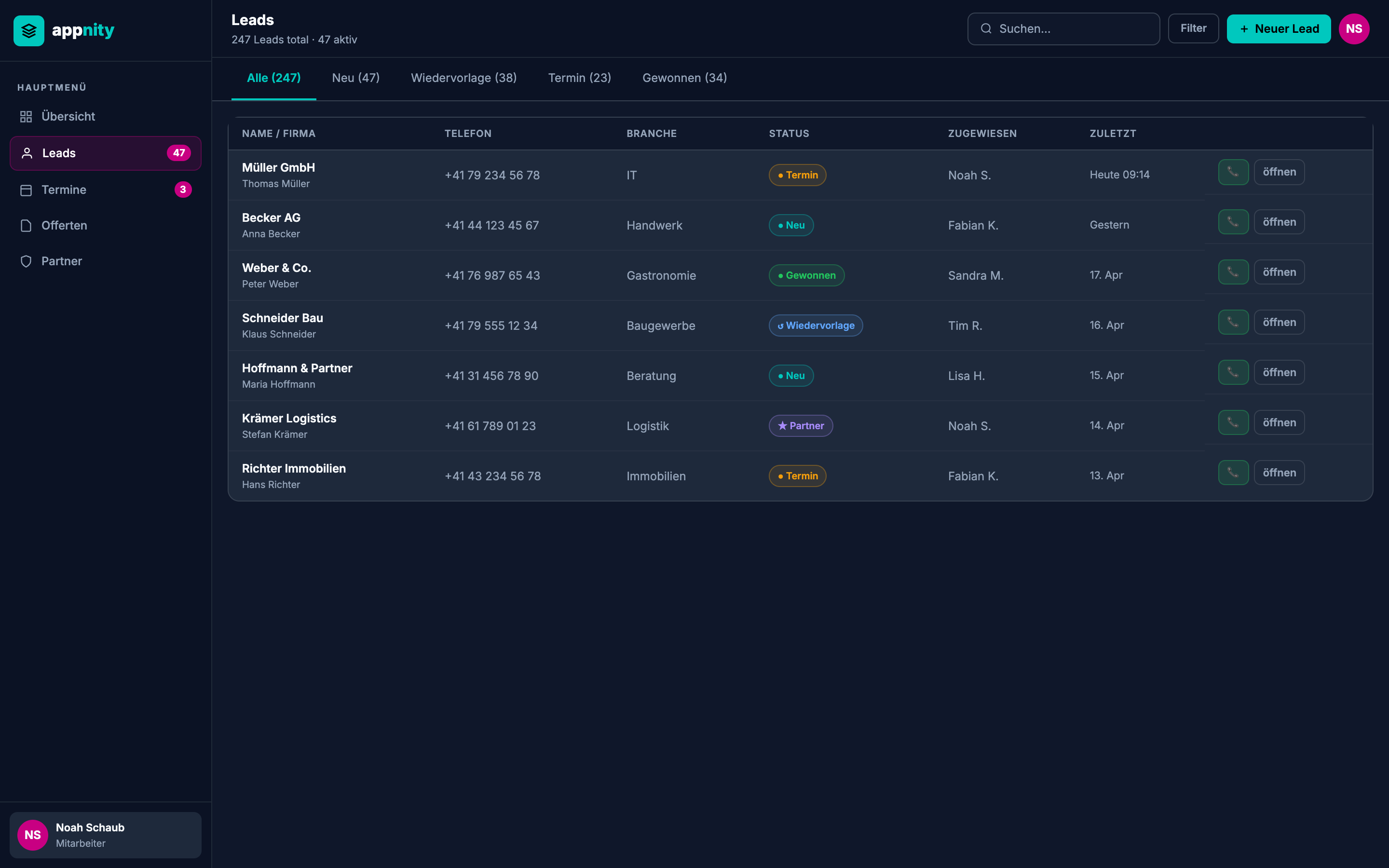 Bolliger ERP App